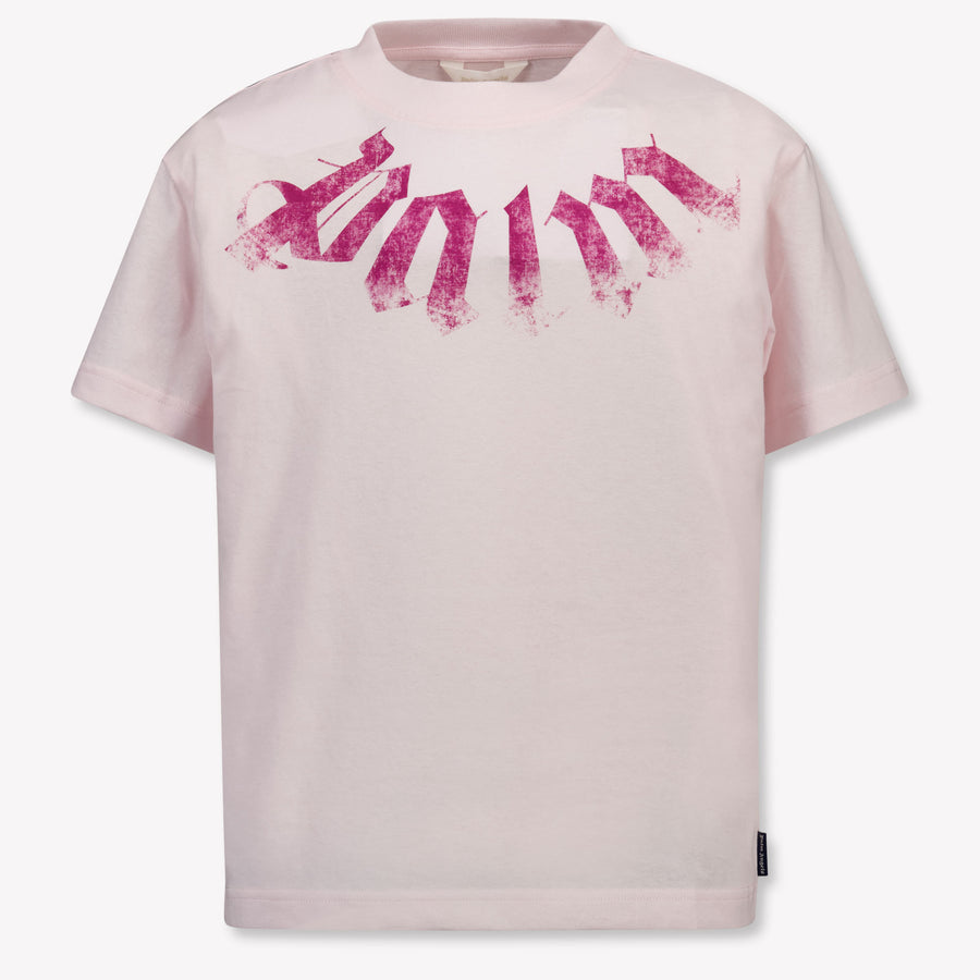 Palm Angels Kinder Meisjes T-Shirt In Licht Roze