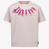 Palm Angels Kinder Meisjes T-Shirt In Licht Roze