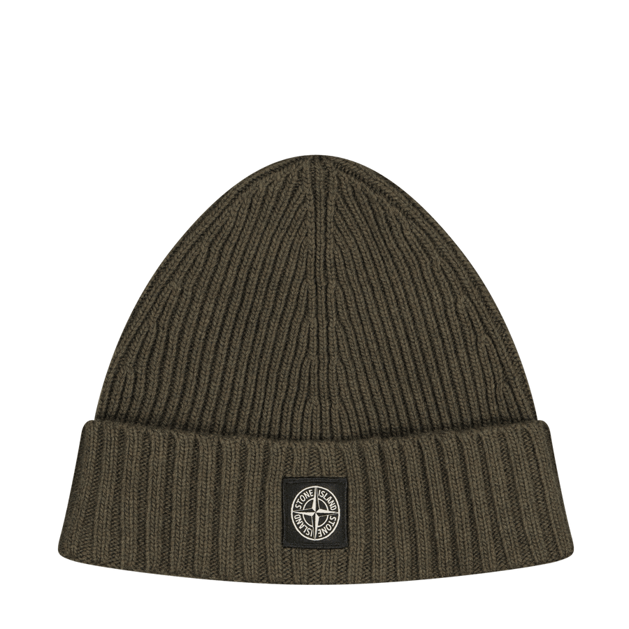 Stone Island Boys Beanie Army