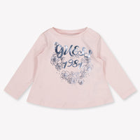 Guess Baby Meisjes T-Shirt In Licht Roze