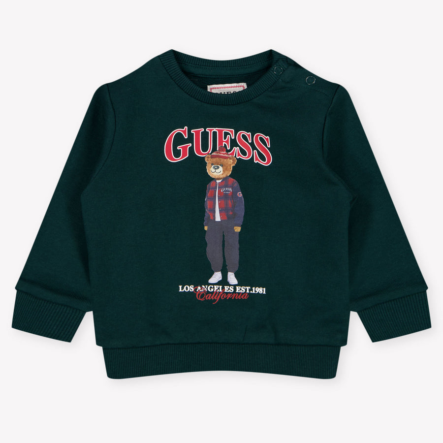 Guess Baby Jongens Trui In Donker Groen