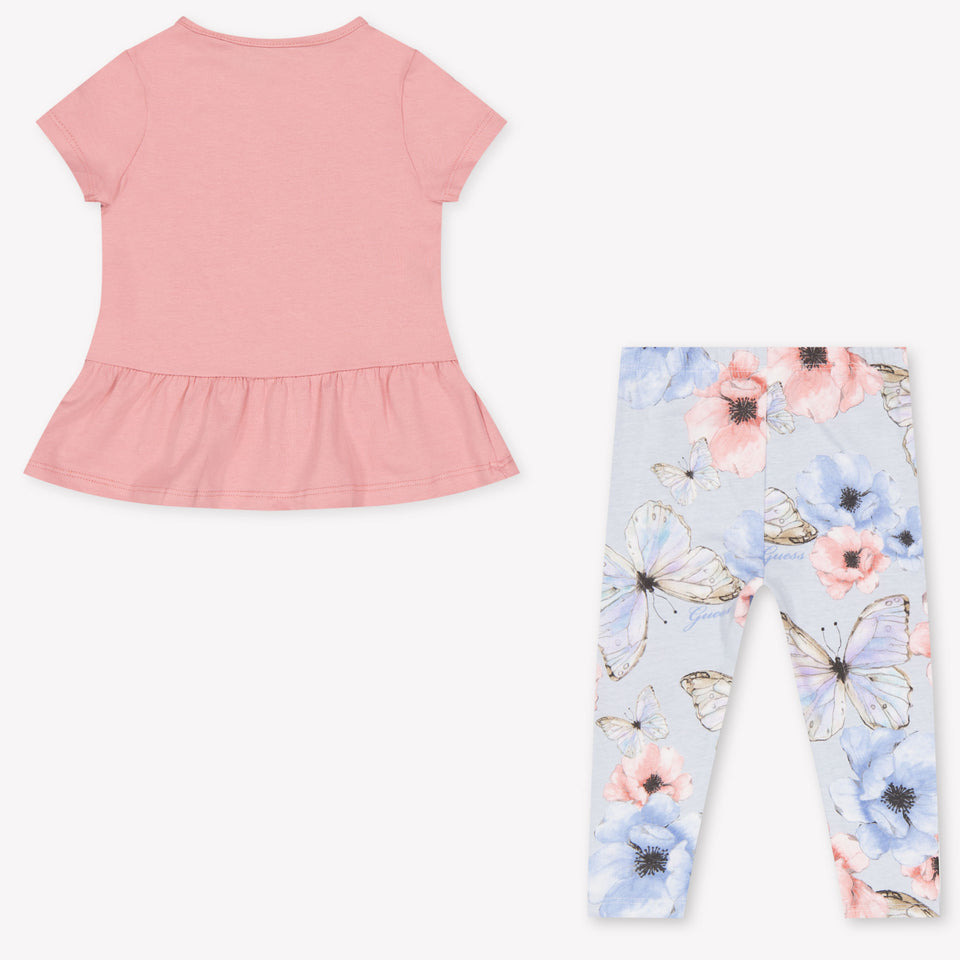 Guess Baby Meisjes Setje In Oud Roze
