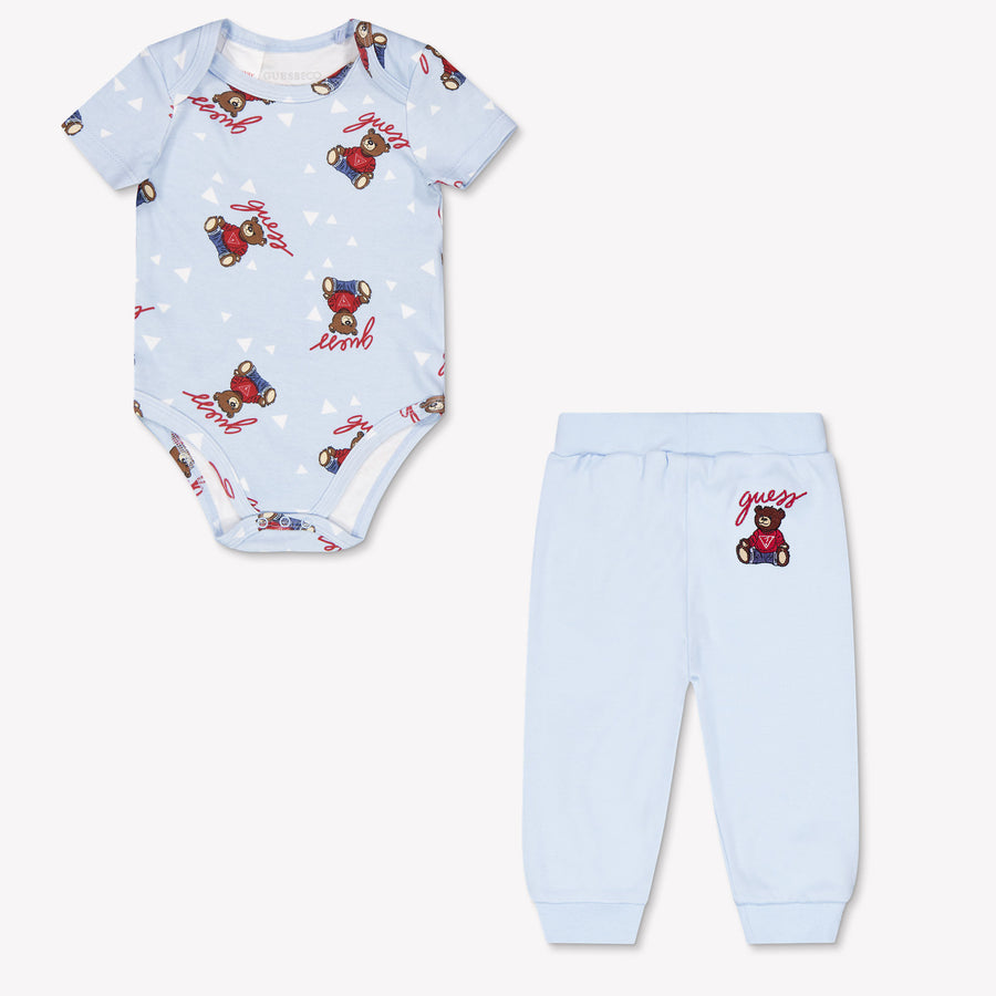 Guess Baby Jongens Joggingpak In Licht Blauw