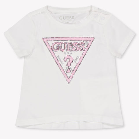 Guess Baby Meisjes T-Shirt In Wit