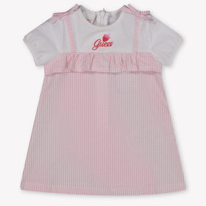 Guess Baby Meisjes Jurk In Wit