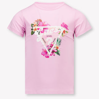 Guess Kinder Meisjes T-Shirt In Licht Roze