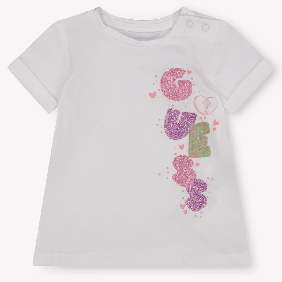 Guess Baby Meisjes T-Shirt In Wit