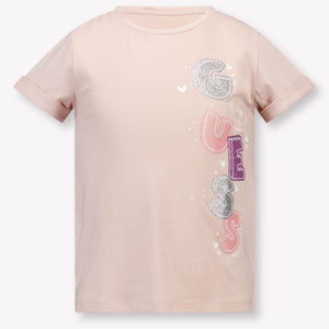 Guess Kinder Meisjes T-Shirt In Licht Roze