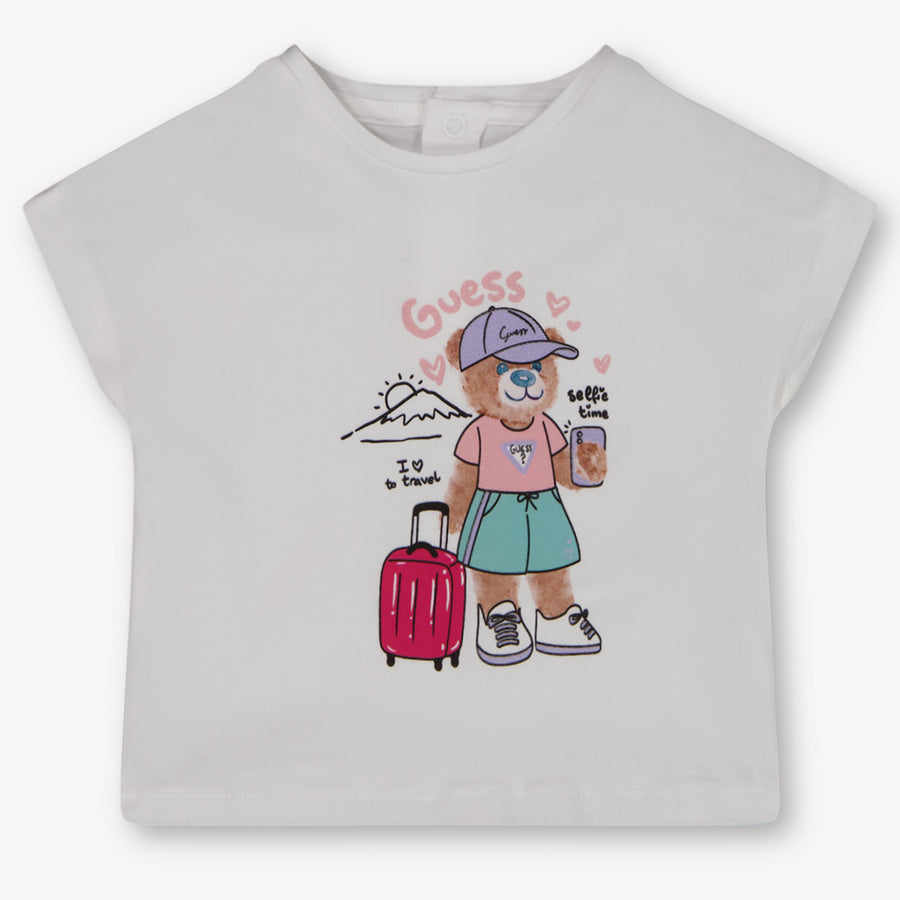 Guess Baby Meisjes T-Shirt In Wit
