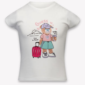 Guess Kinder Meisjes T-Shirt In Wit