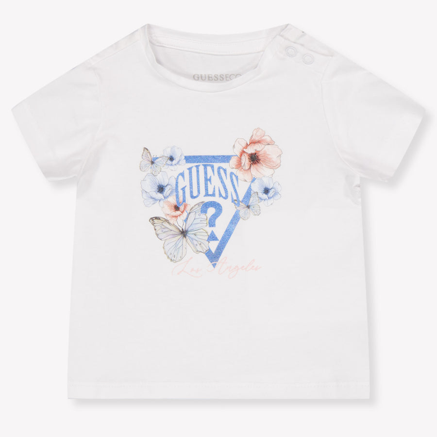 Guess Baby Meisjes T-Shirt In Wit