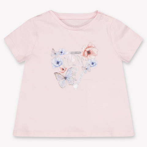 Guess Baby Meisjes T-Shirt In Licht Roze