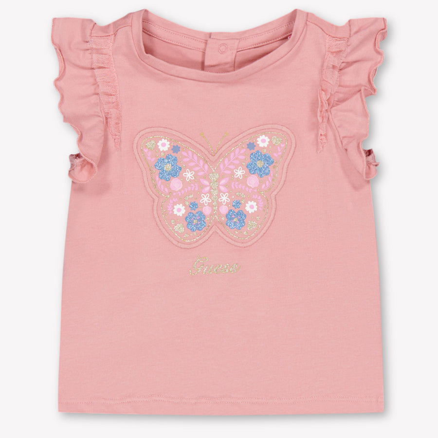 Guess Baby Meisjes T-Shirt In Oud Roze