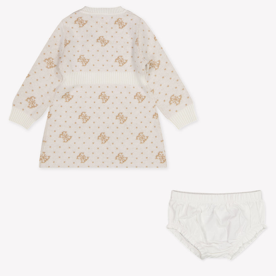 Guess Baby Girls Dress In OffWhite