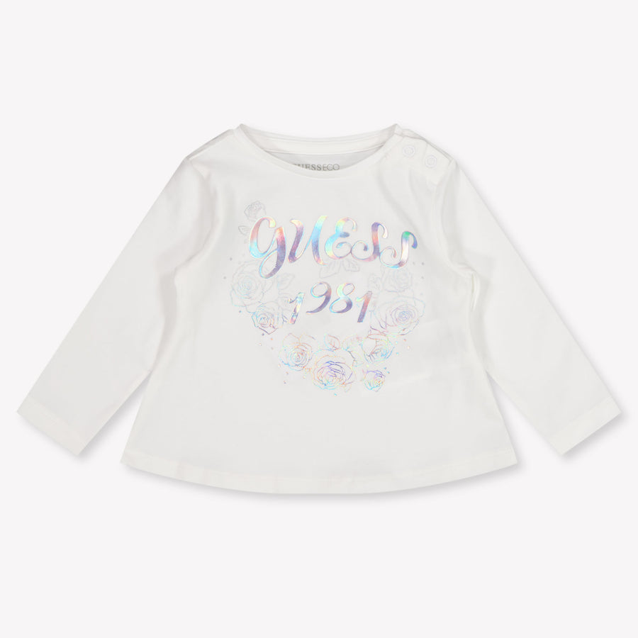 Guess Baby Meisjes T-Shirt In Wit