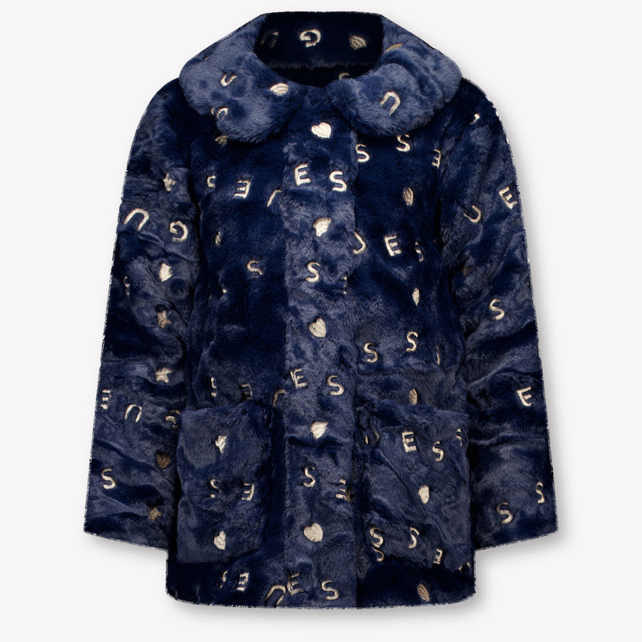 Guess Kinder Meisjes Faux Fur Jassen In Navy