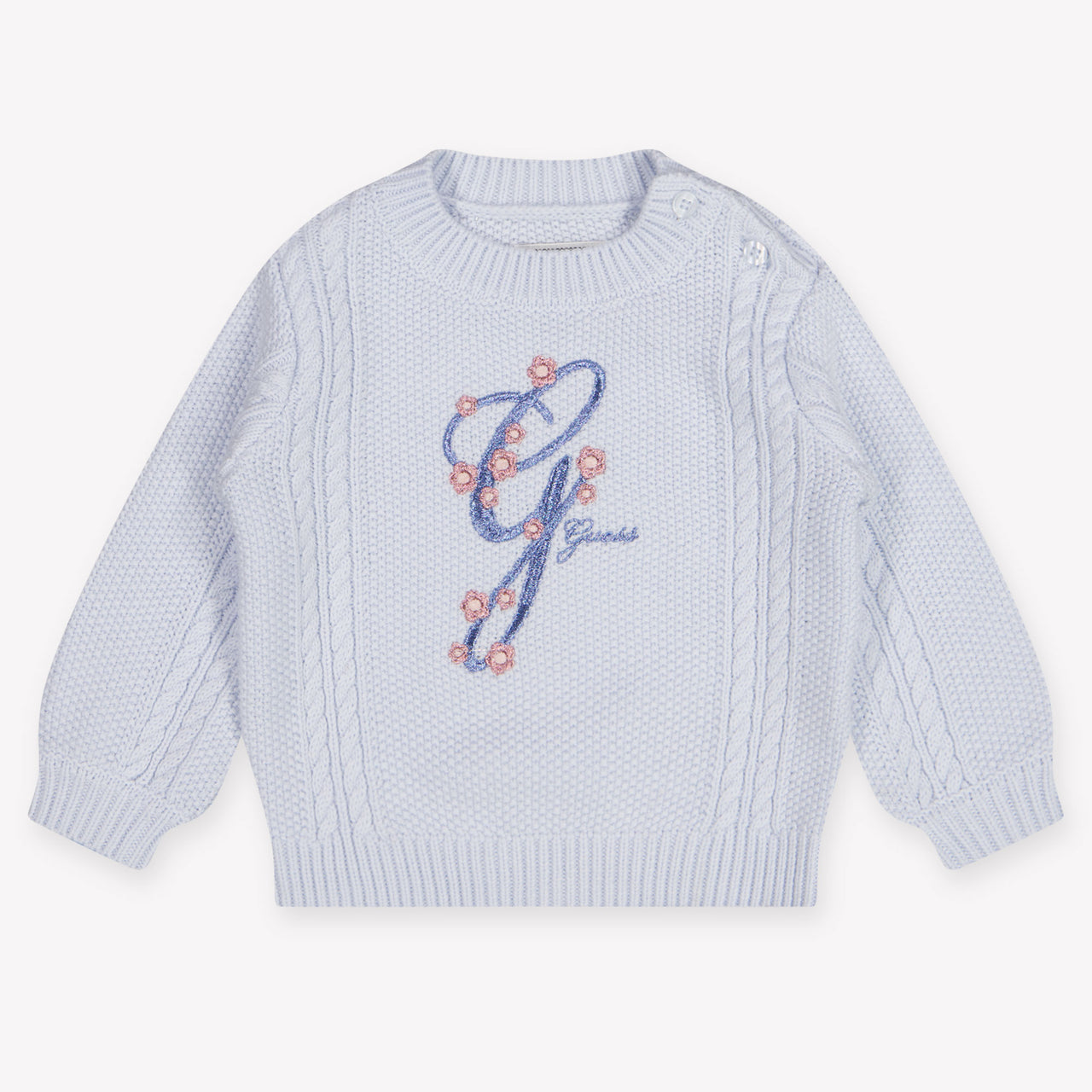 Guess Baby Girls Sweater In Light Blue