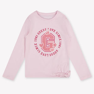 Guess Kinder Meisjes T-Shirt In Licht Roze