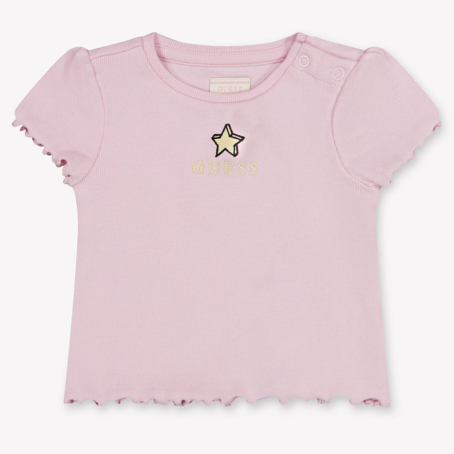 Guess Baby Meisjes T-Shirt In Licht Roze