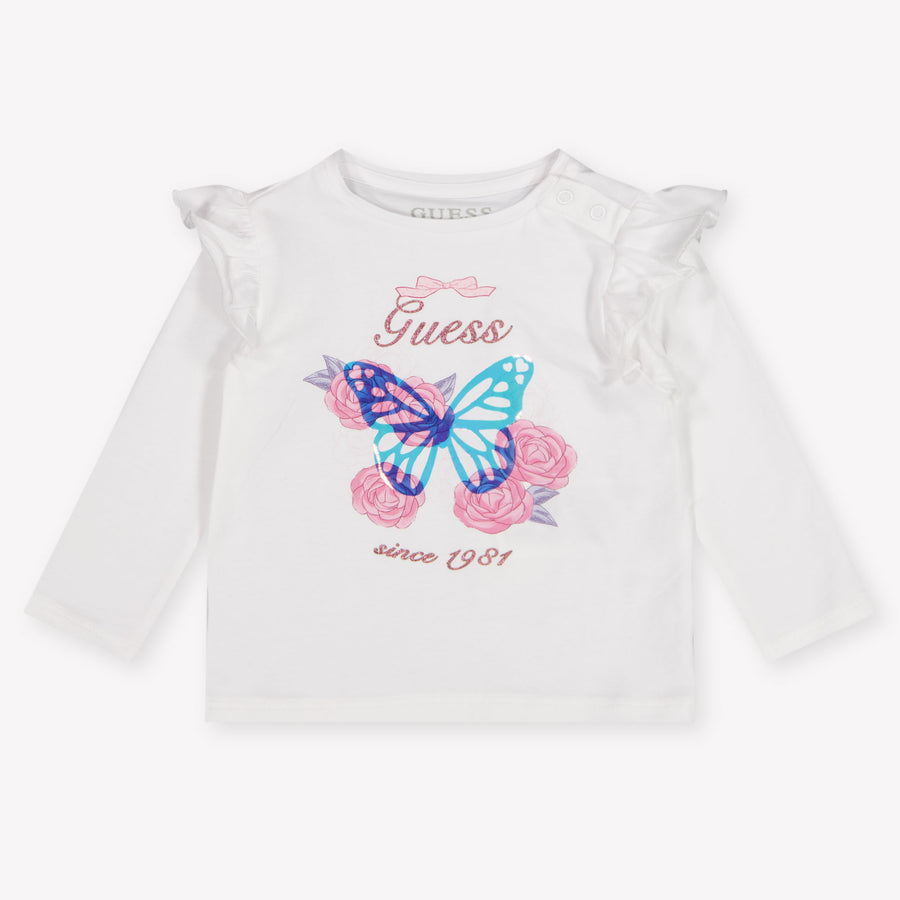 Guess Baby Meisjes T-Shirt In Wit