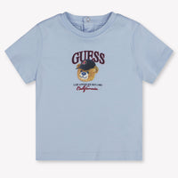 Guess Baby Jongens T-Shirt In Licht Blauw