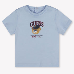 Guess Baby Jongens T-Shirt In Licht Blauw