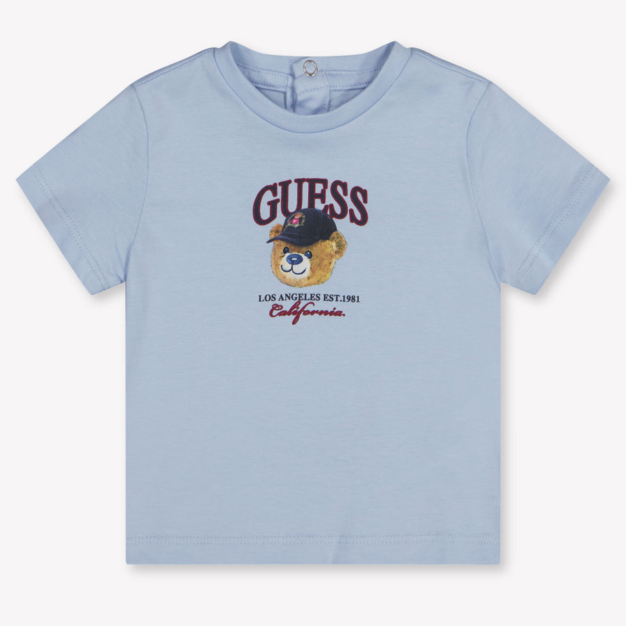 Guess Baby Jongens T-Shirt In Licht Blauw