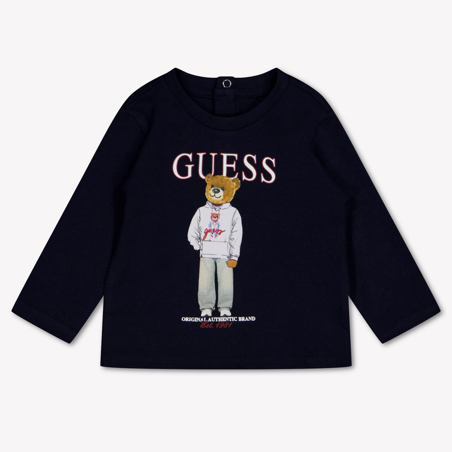 Guess Baby Jongens T-Shirt In Navy