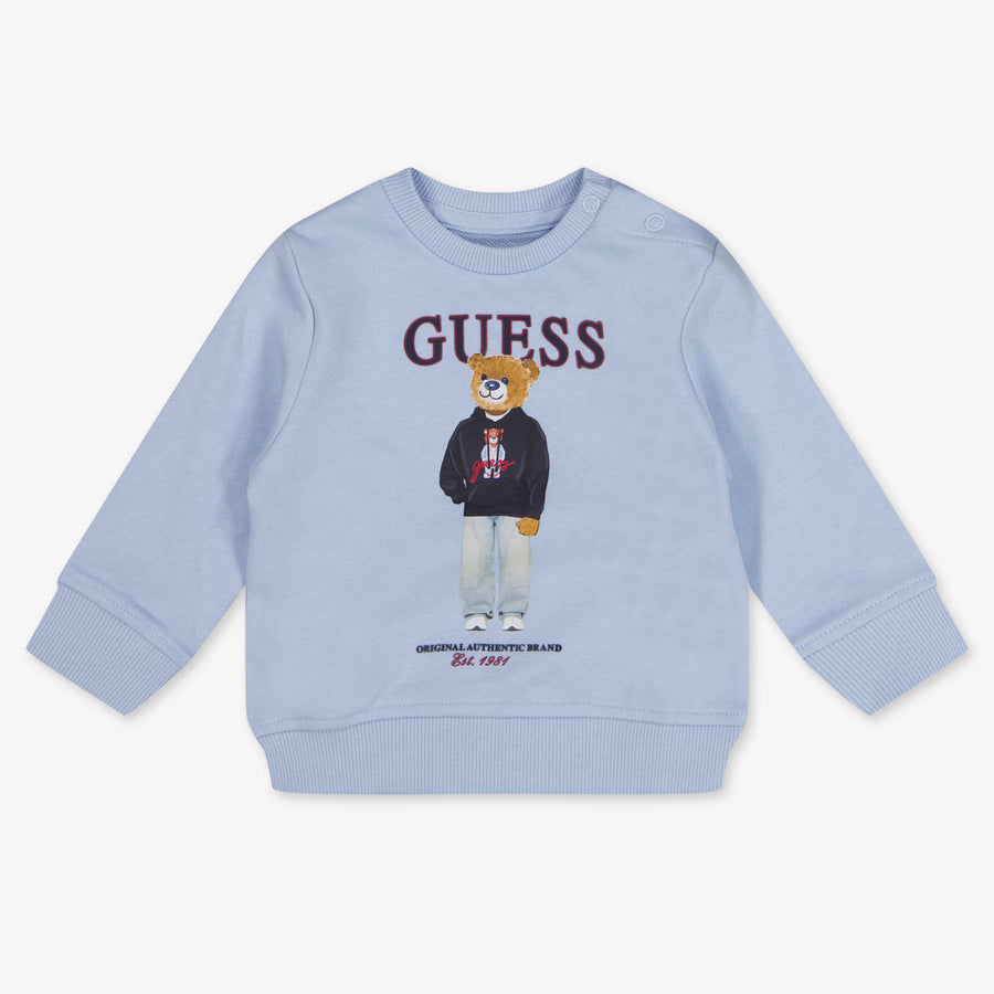 Guess Baby Jongens Trui In Licht Blauw
