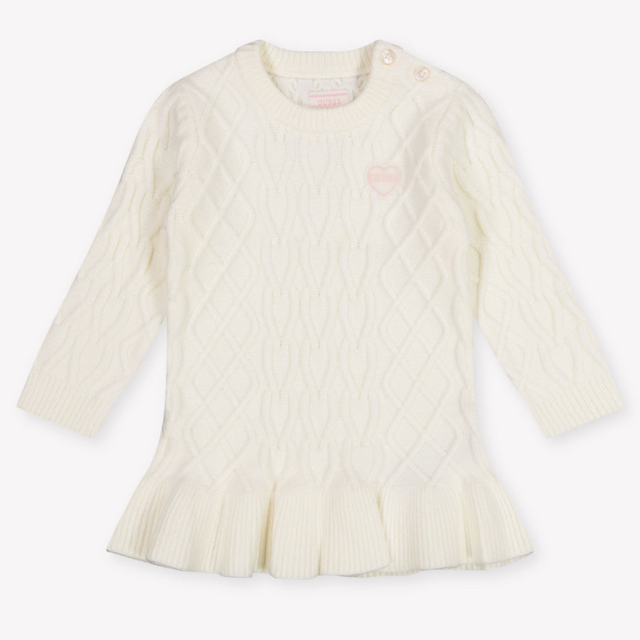 Guess Baby Meisjes Jurk In Off White