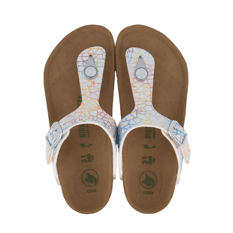 Birkenstock Kinder Meisjes Slippers Zilver 31