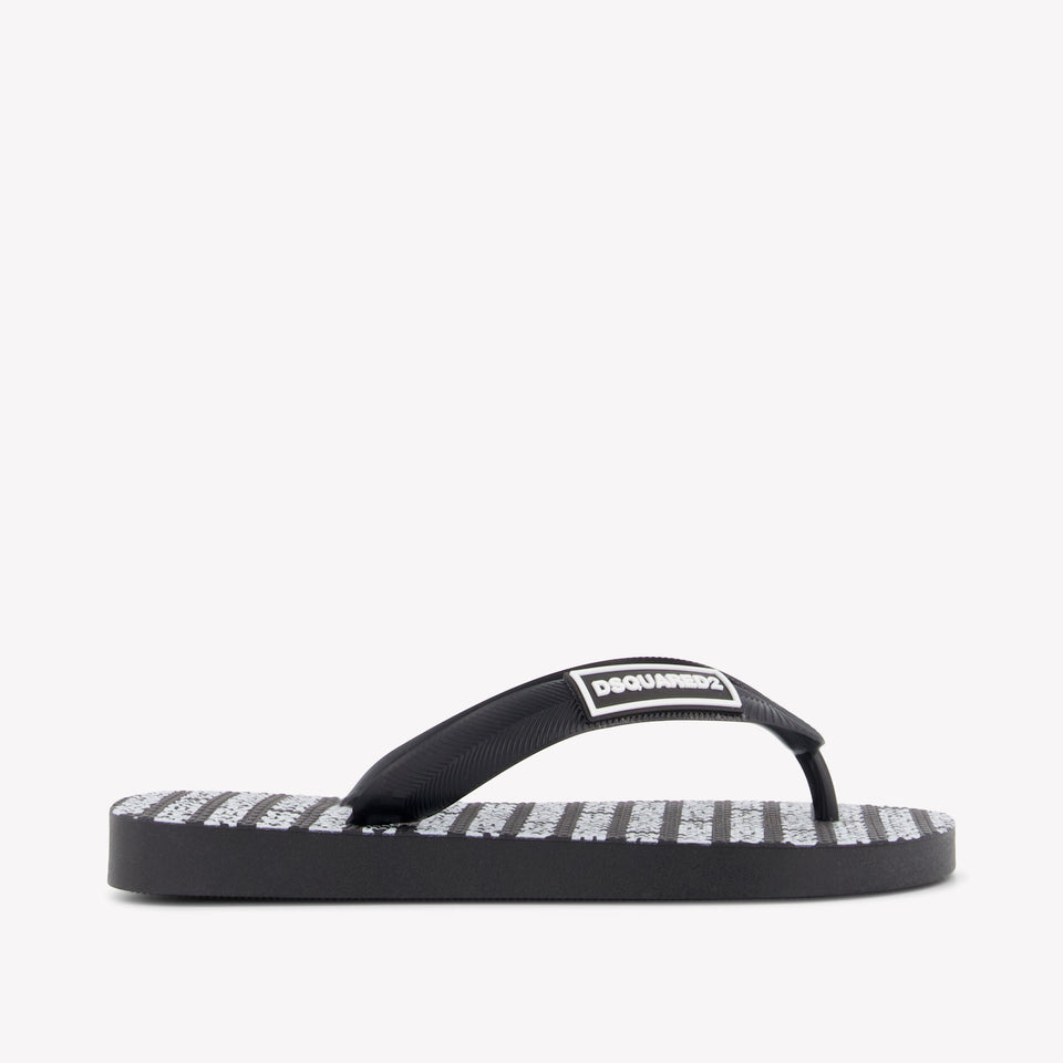 Dsquared2 Jongens Slippers In Zwart