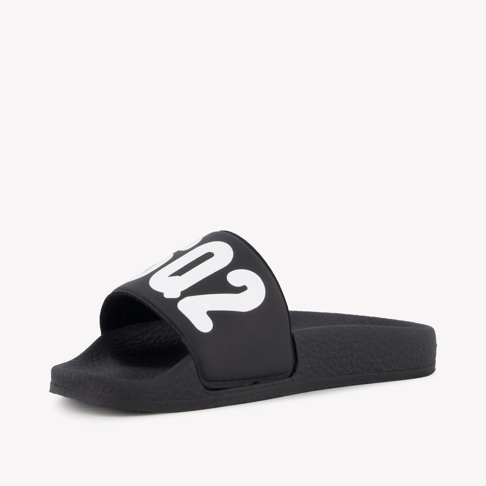 Dsquared2 Jongens Slippers In Zwart
