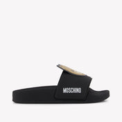 Moschino Unisex Slippers In Zwart