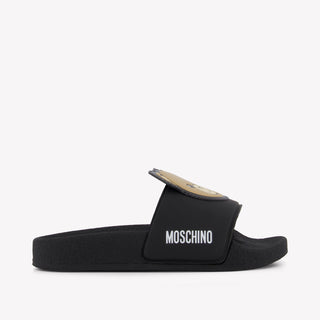 Moschino Unisex Slippers In Zwart