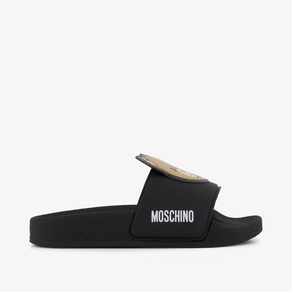 Moschino Unisex Slippers In Zwart