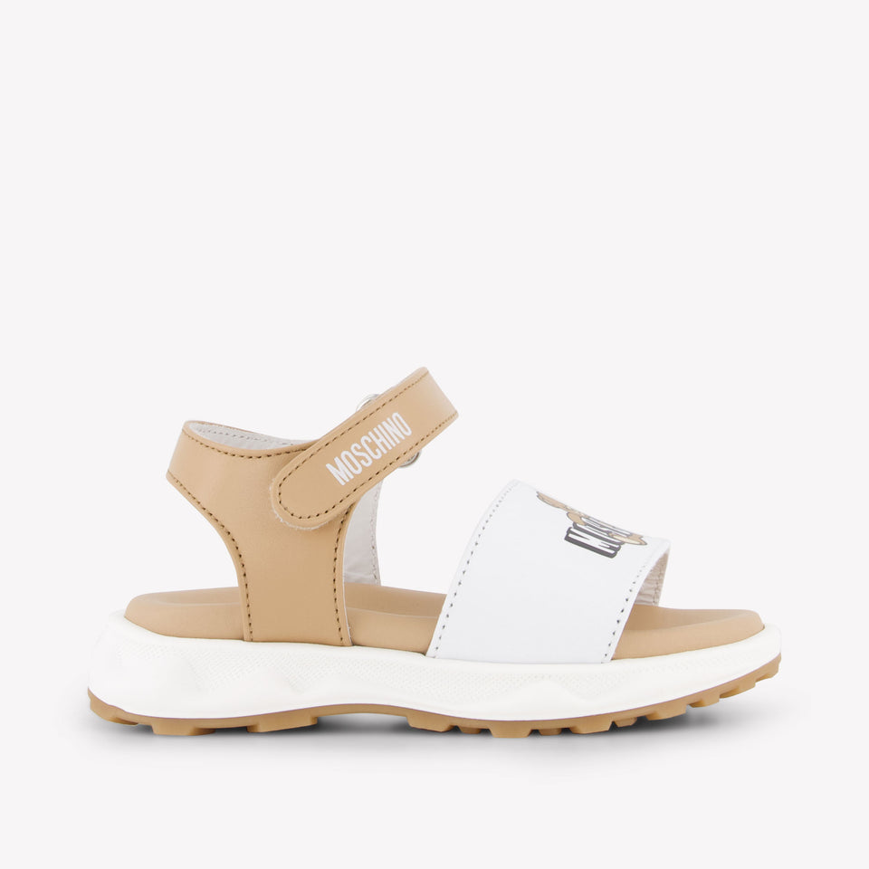Moschino Unisex Sandalen In Beige