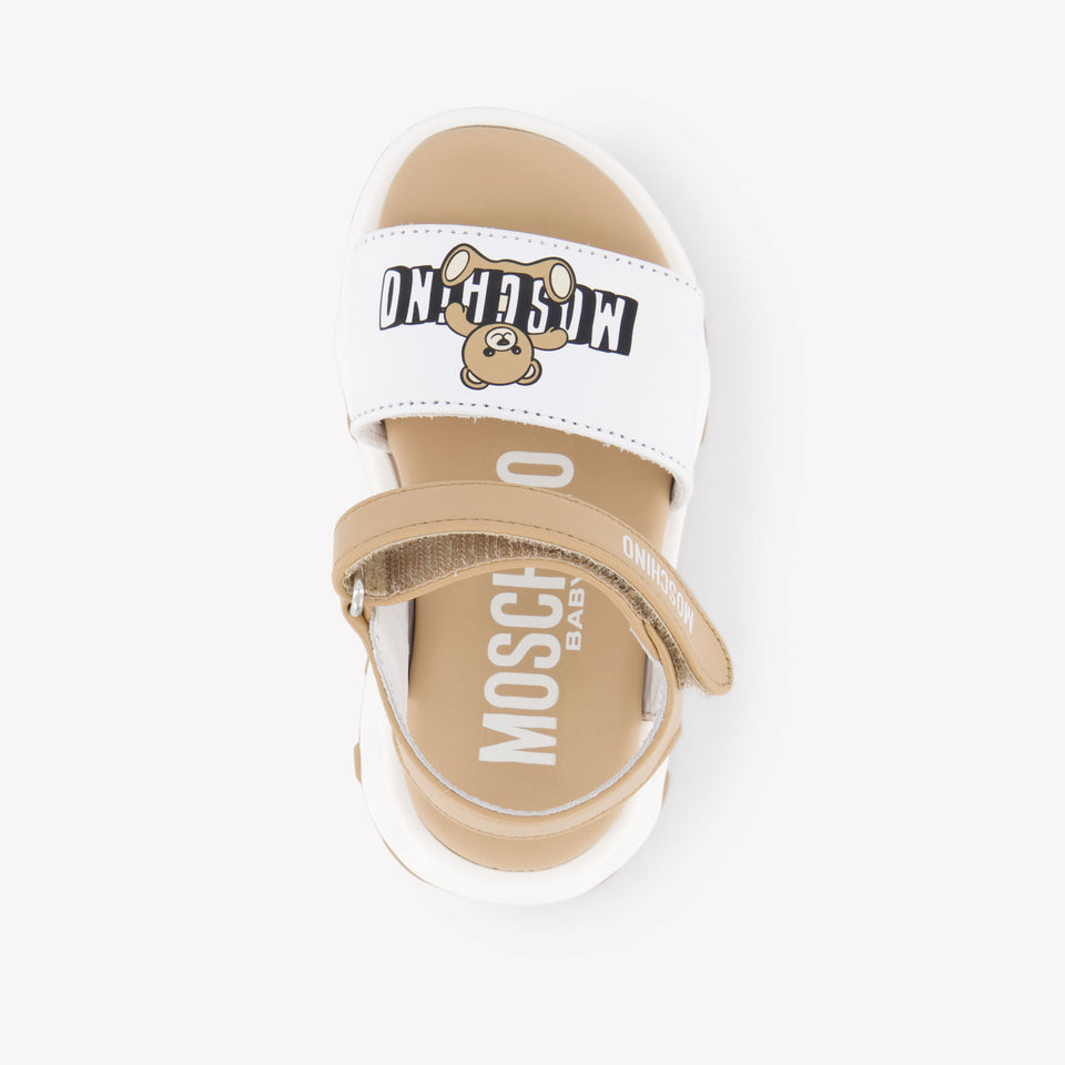 Moschino Unisex Sandalen In Beige