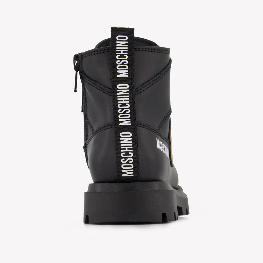 Moschino Kids Unisex Boots In Black