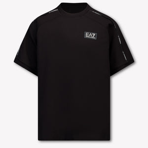 EA7 Kinder Jongens T-Shirt In Zwart