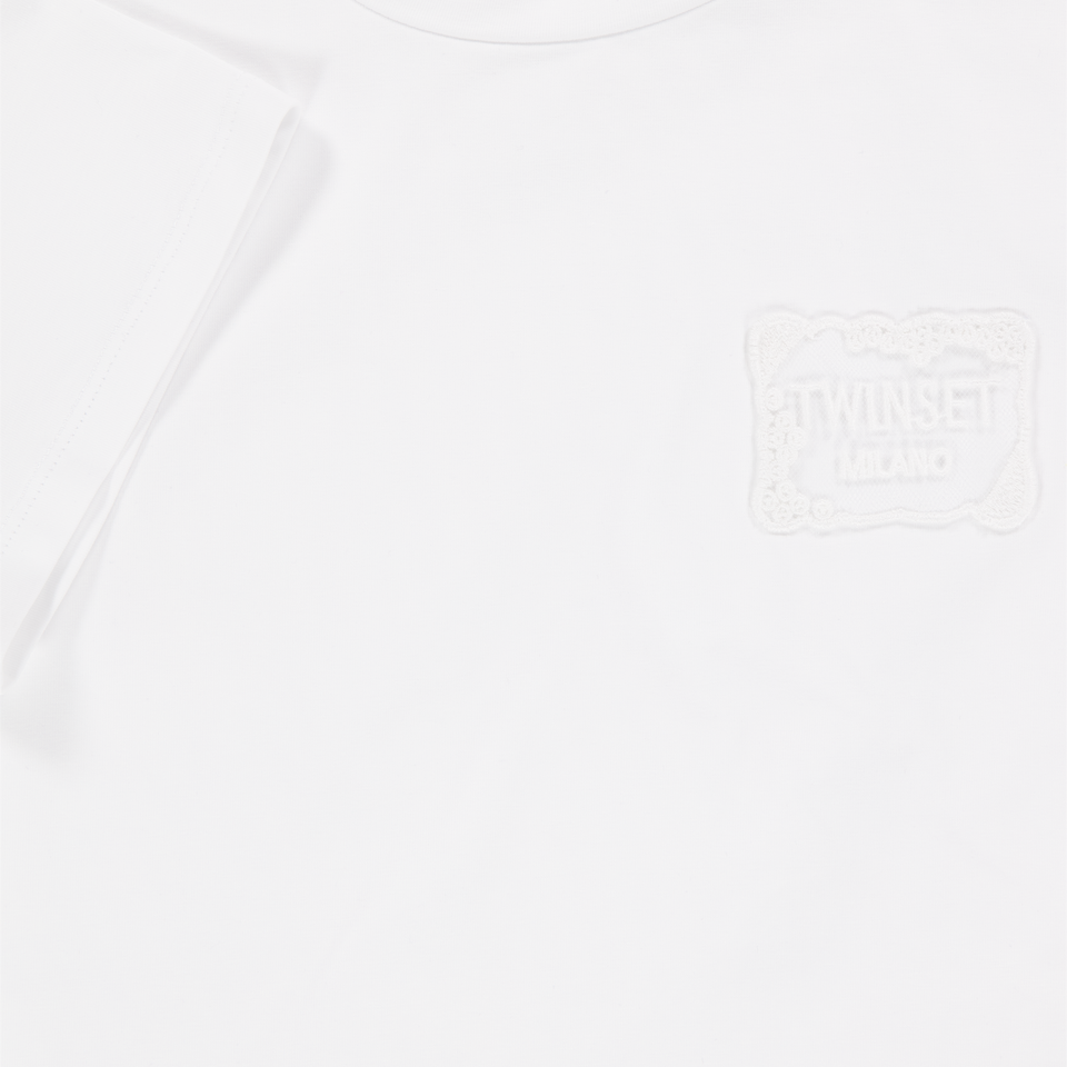 Twinset Kinder Meisjes T-Shirt In Wit