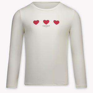 Twinset Kinder Meisjes T-Shirt In Off White