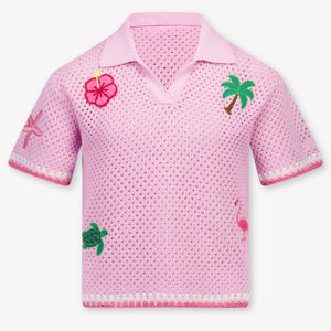 MC2 Saint Barth Kinder Meisjes Polo In Roze