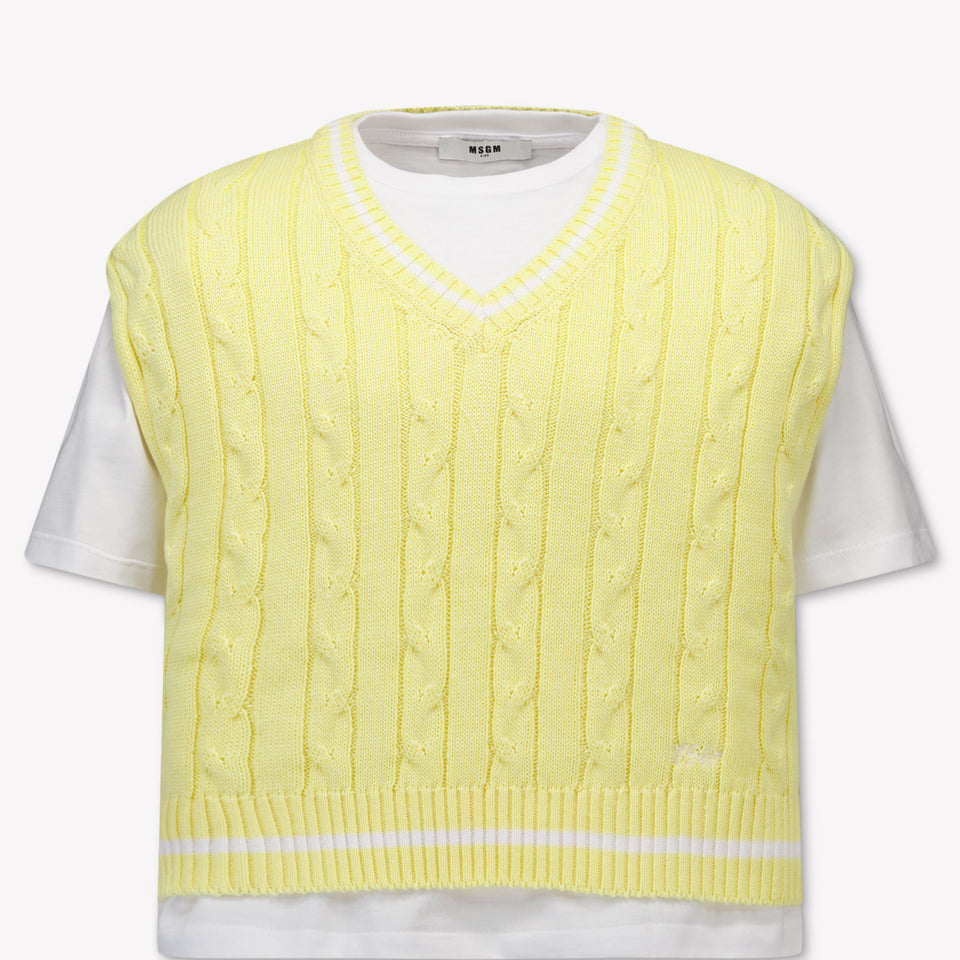 MSGM Kinder Meisjes T-Shirt In Geel