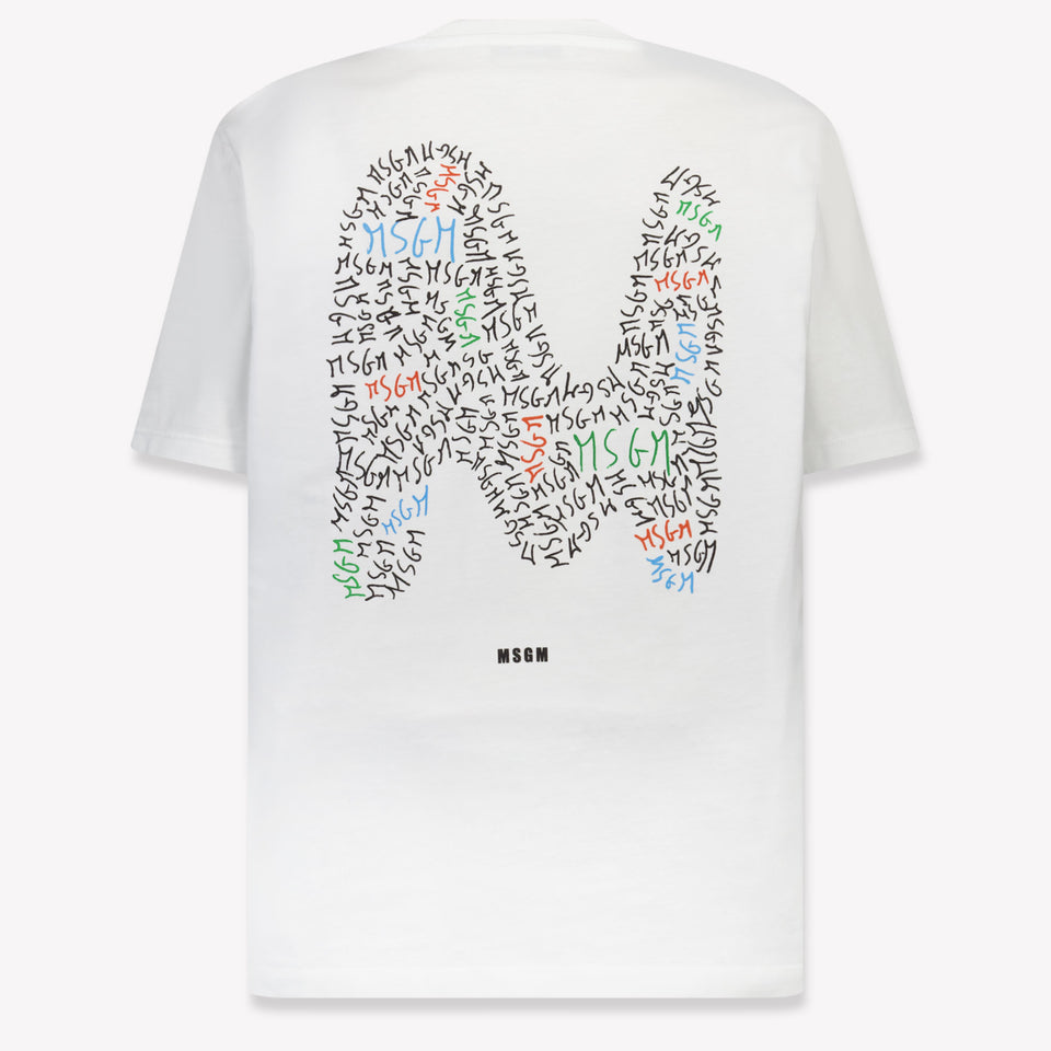 MSGM Kinder Jongens T-Shirt in Creme