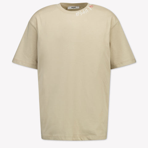 MSGM Kinder Jongens T-Shirt In Beige