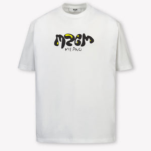 MSGM Kinder Jongens T-Shirt In Wit