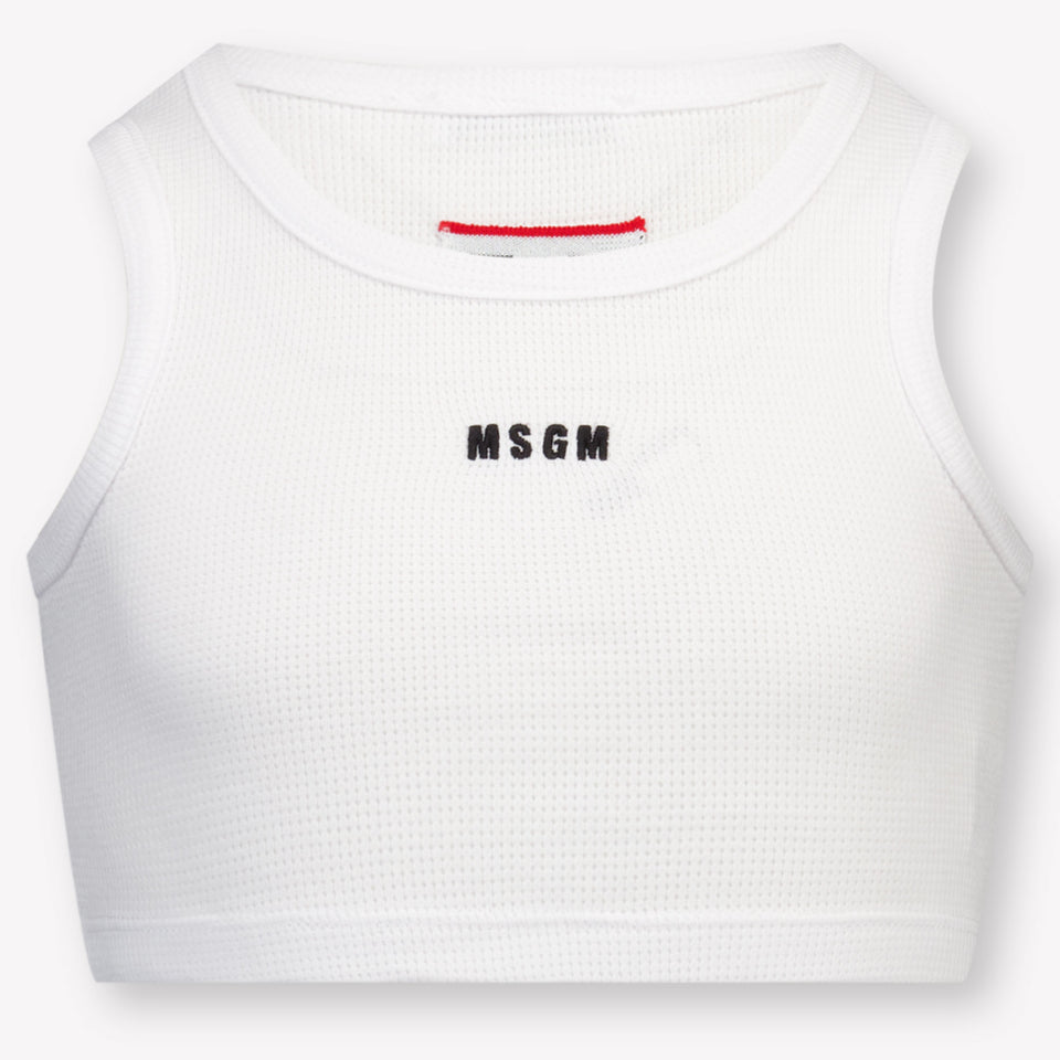 MSGM Kinder Meisjes T-Shirt In Wit