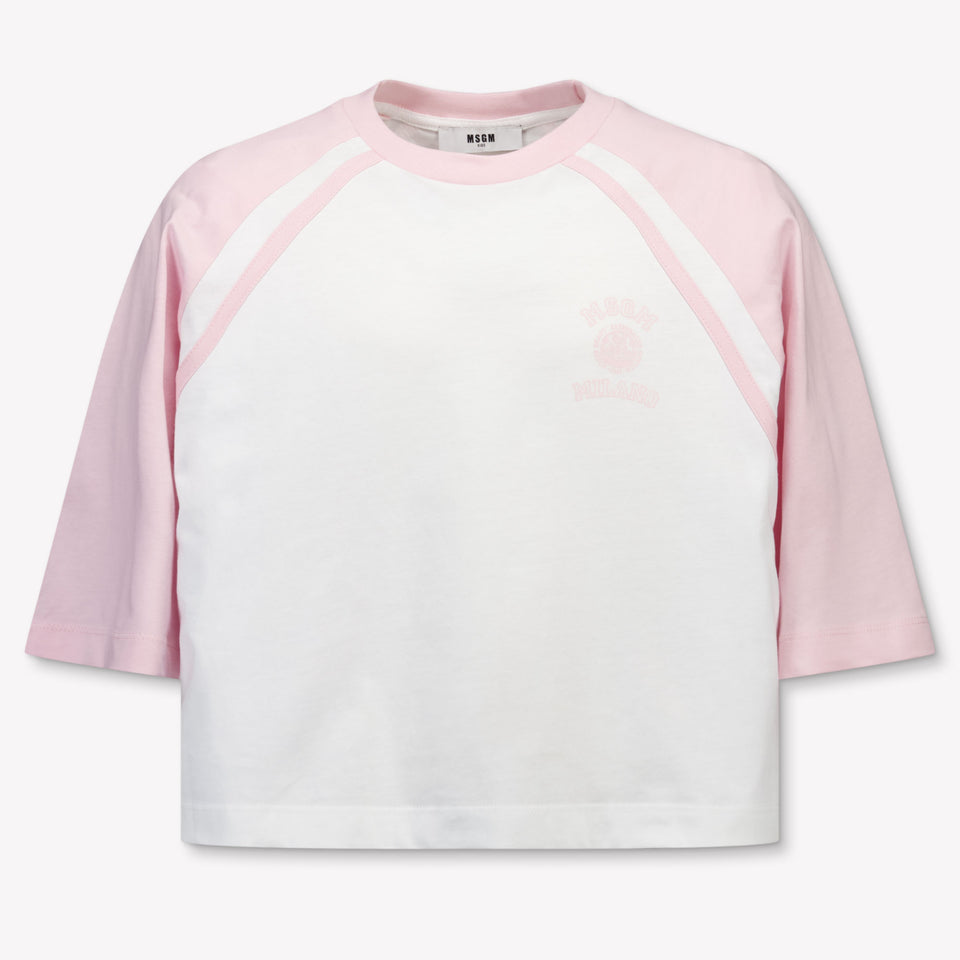 MSGM Kinder Meisjes T-Shirt In Wit