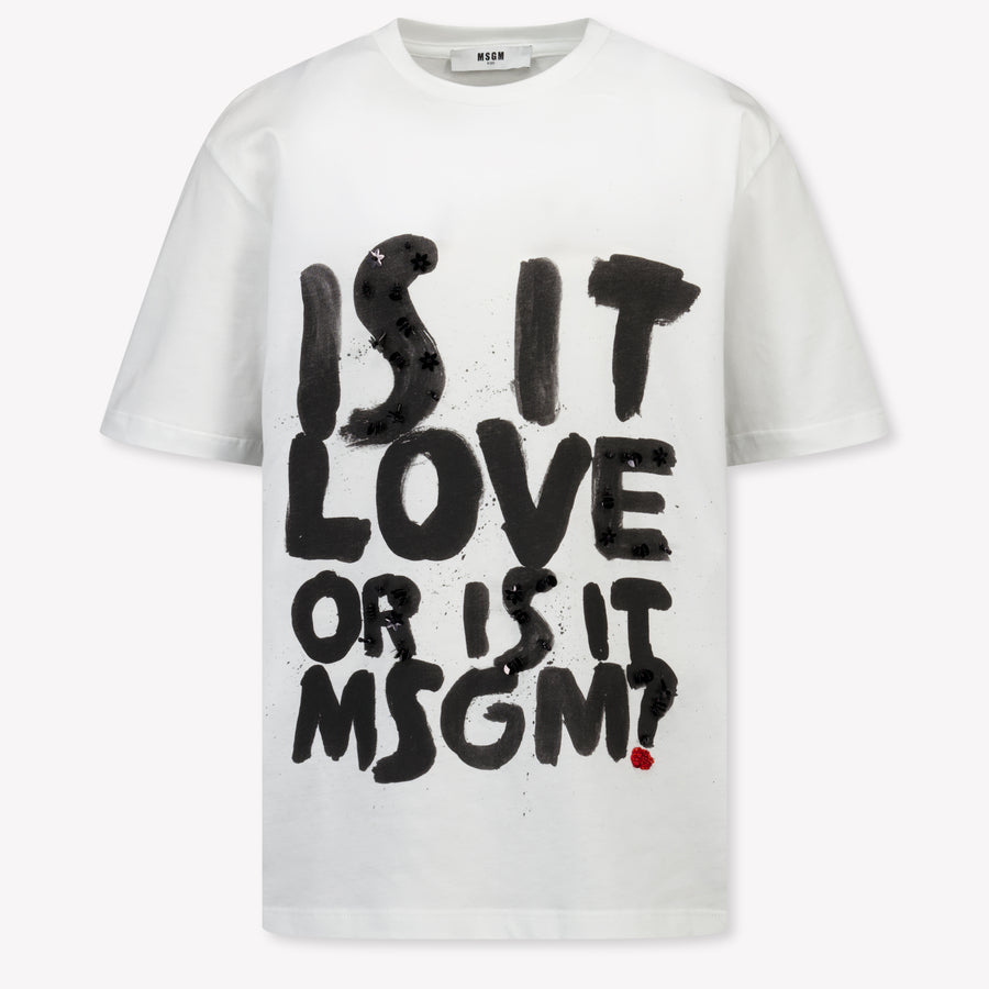 MSGM Kinder Meisjes T-Shirt In Wit